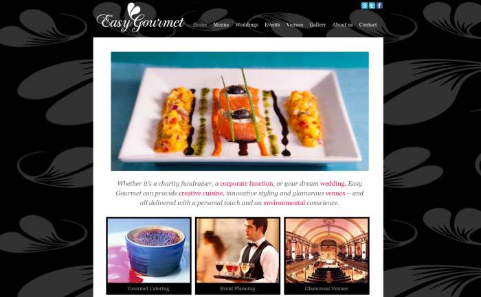 Easy Gourmet Catering new CMS website Easy Gourmet Catering new CMS website