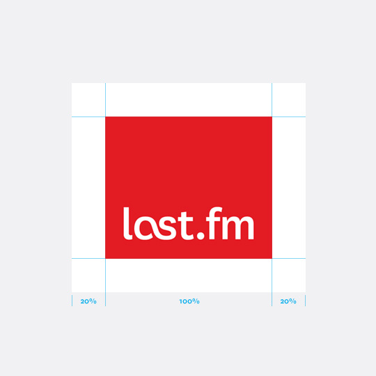 Last.fm logo exclusion area